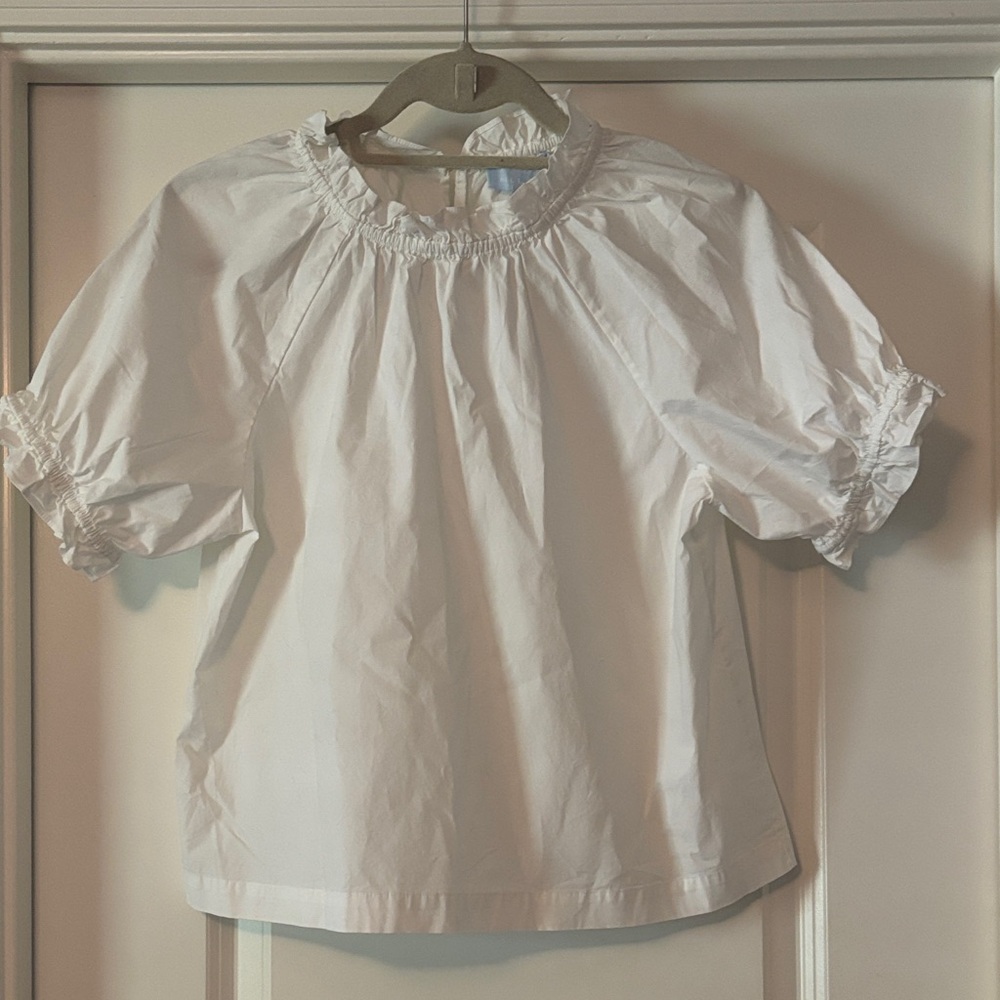 Hill House White Ruffled Kit Top